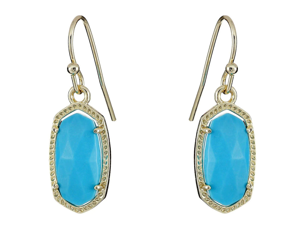 Kendra Scott Lee Earring Gold/Turq One Size