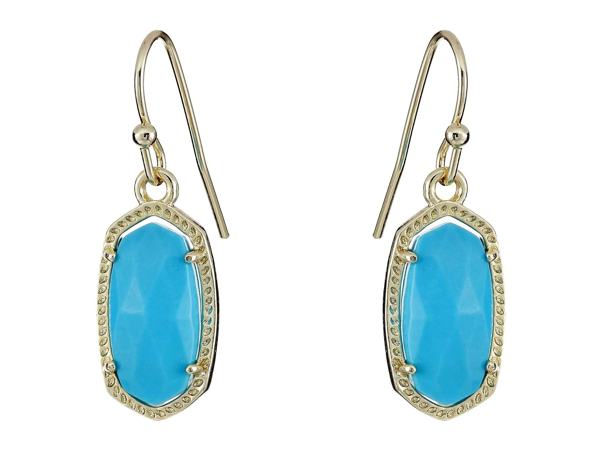 Kendra Scott Lee Earring Gold/Turq One Size
