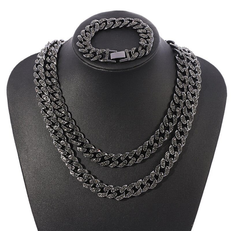Iced Out Black Necklaces